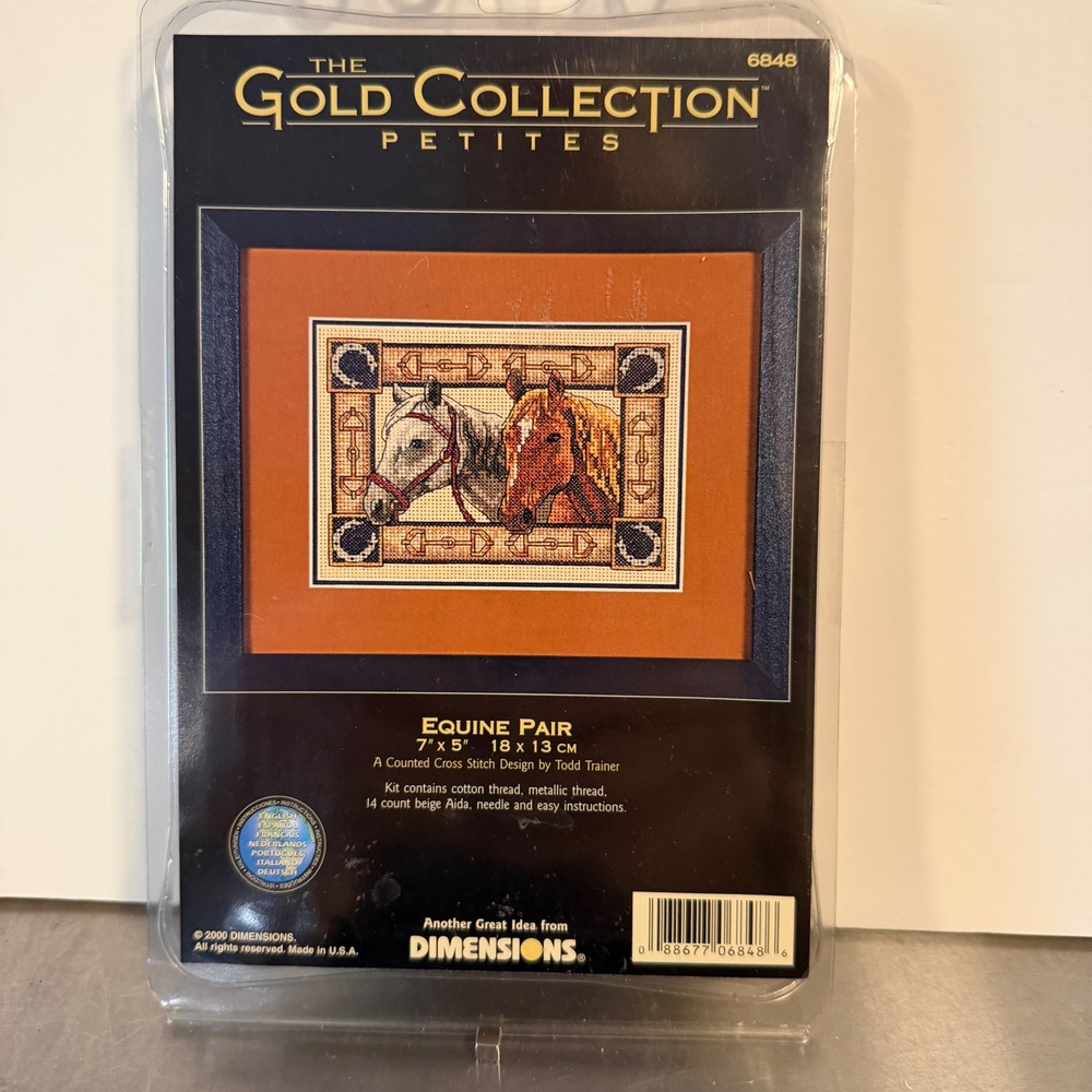 Dimensions Gold Collection Petites Equine Pair Horses Cross Stitch Kit 6848‎ New